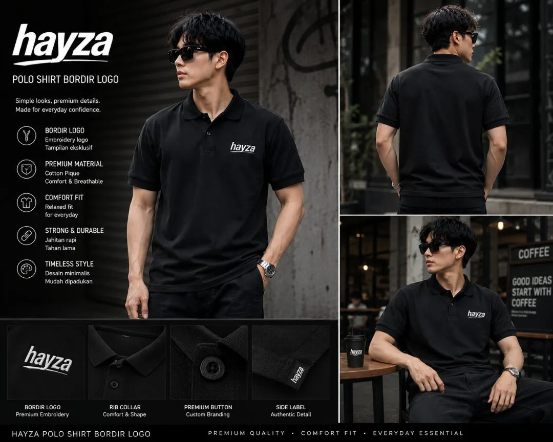 Kaos Polo Bordir Logo #1